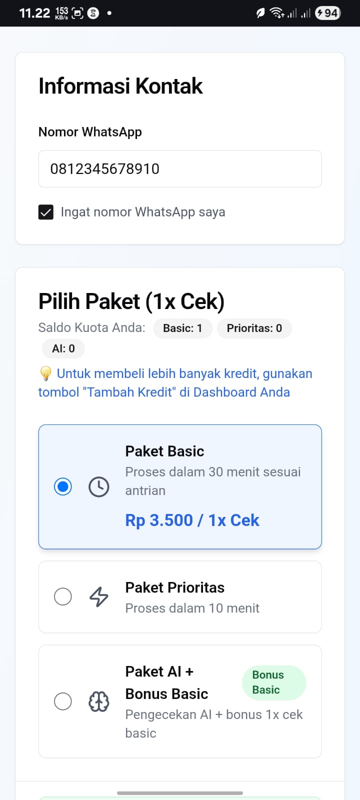 Form Order Mobile